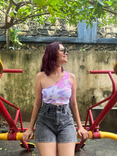 Load image into Gallery viewer, Pink Paradise Ribbed Tie Dye Crop Top