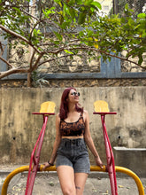 Load image into Gallery viewer, Electric Storm Ribbed Tie Dye Crop Top