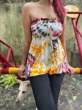 Load image into Gallery viewer, Autumn Sunset Tie Dye Off Shoulder Top
