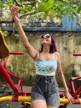 Load image into Gallery viewer, Misty Morn Ribbed Tie Dye Crop Top