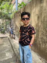 Load image into Gallery viewer, Dark Night Dream Tie Dye T shirt for Girls and Boys