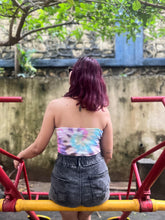 Load image into Gallery viewer, Candy Crush Ribbed Halter Tie Dye Crop Top