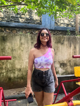 Load image into Gallery viewer, Pink Paradise Ribbed Tie Dye Crop Top