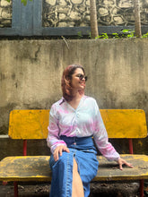 Load image into Gallery viewer, Blush & Bloom Tie Dye Satin Shirt