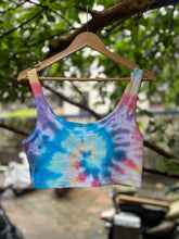 Load image into Gallery viewer, Rainbow Drip Ribbed Tie Dye Crop Top