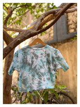 Load image into Gallery viewer, Mint Tie Dye Crop Top