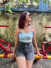 Load image into Gallery viewer, Misty Morn Ribbed Tie Dye Crop Top