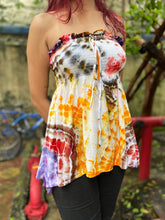 Load image into Gallery viewer, Autumn Sunset Tie Dye Off Shoulder Top
