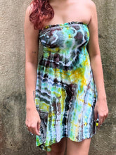 Load image into Gallery viewer, Green with Envy Off Shoulder Tie Dye Dress