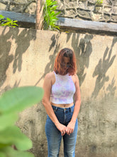 Load image into Gallery viewer, Pastel Paradise Ribbed Racerback Tie Dye Crop Top