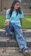 Load image into Gallery viewer, Subtle Blue Hue Tie Dye T shirt