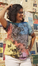 Load image into Gallery viewer, Multi Colored Crumple Reverse Tie Dye T shirt