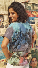 Load image into Gallery viewer, Multi Colored Crumple Reverse Tie Dye T shirt