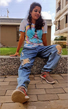 Load image into Gallery viewer, Distorted Peace Tie Dye T shirt