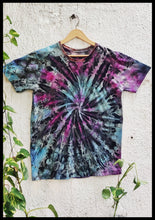 Load image into Gallery viewer, Dual Spiral Multi Colored Reverse Tie Dye T shirt