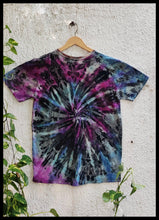 Load image into Gallery viewer, Dual Spiral Multi Colored Reverse Tie Dye T shirt