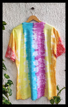 Load image into Gallery viewer, Vertical Blast of Colors Tie Dye T shirt