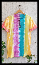 Load image into Gallery viewer, Vertical Blast of Colors Tie Dye T shirt