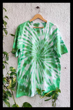 Load image into Gallery viewer, The Green on Green Spiral Tie Dye T shirt