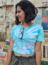 Load image into Gallery viewer, Dual Swirl Tie Dye Crop Top