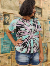 Load image into Gallery viewer, Spread Spiral Reverse Tie Dye T shirt