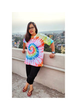 Load image into Gallery viewer, Rainbow Spiral Tie Dye T shirt