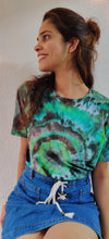 Load image into Gallery viewer, Steel Grey and Green Geode Tie Dye T shirt