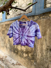 Load image into Gallery viewer, Spider Tie Dye Crop Top