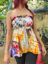 Load image into Gallery viewer, Autumn Sunset Tie Dye Off Shoulder Top
