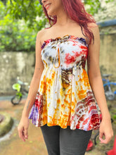 Load image into Gallery viewer, Autumn Sunset Tie Dye Off Shoulder Top
