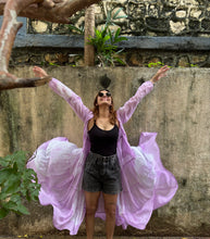 Load image into Gallery viewer, Silent Bloom Tie Dye Long Shrug
