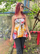 Load image into Gallery viewer, Autumn Sunset Tie Dye Off Shoulder Top
