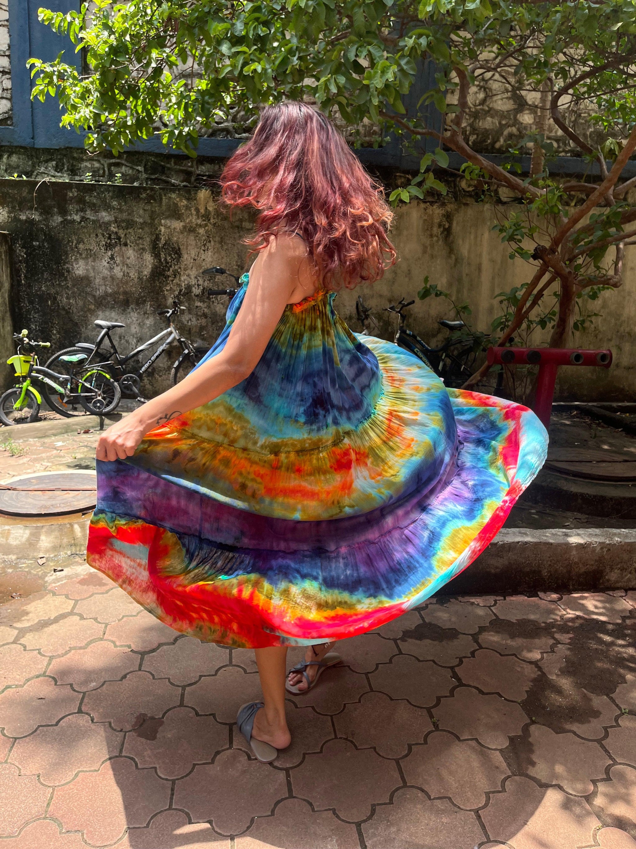 dip dye maxi dress Ottavia Silk Dip-Dye Cami Maxi Dress