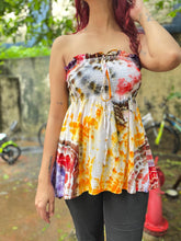 Load image into Gallery viewer, Autumn Sunset Tie Dye Off Shoulder Top
