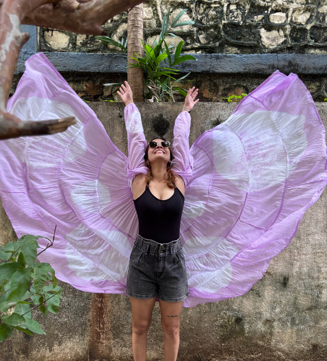 Silent Bloom Tie Dye Long Shrug