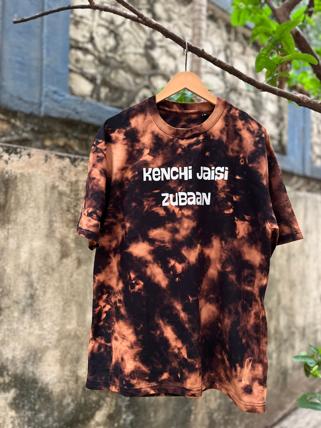 Kenchi Jaise Zubaan | Oversized Tie-Dye Cotton T-Shirt