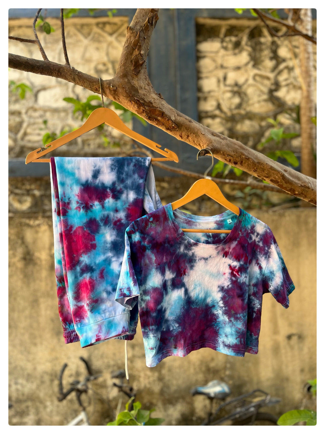 Galaxy Crop Top Tie Dye Coord Set