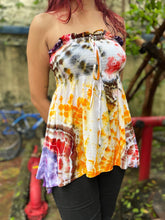 Load image into Gallery viewer, Autumn Sunset Tie Dye Off Shoulder Top
