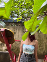 Load image into Gallery viewer, Misty Morn Ribbed Tie Dye Crop Top
