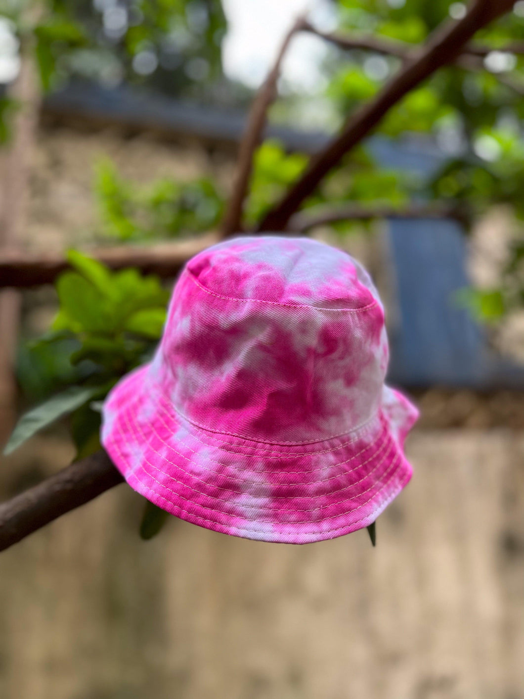 Hot Pink Tie Dye Bucket Hat