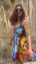 Load and play video in Gallery viewer, Flowy Colourful Tie Dye Dress
