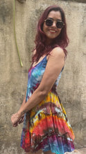 Load and play video in Gallery viewer, Flowy Colourful Tie Dye Dress
