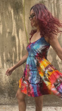 Load and play video in Gallery viewer, Flowy Colourful Tie Dye Dress
