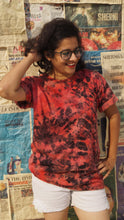 Load image into Gallery viewer, Fiery Red Reverse Tie Dye T shirt
