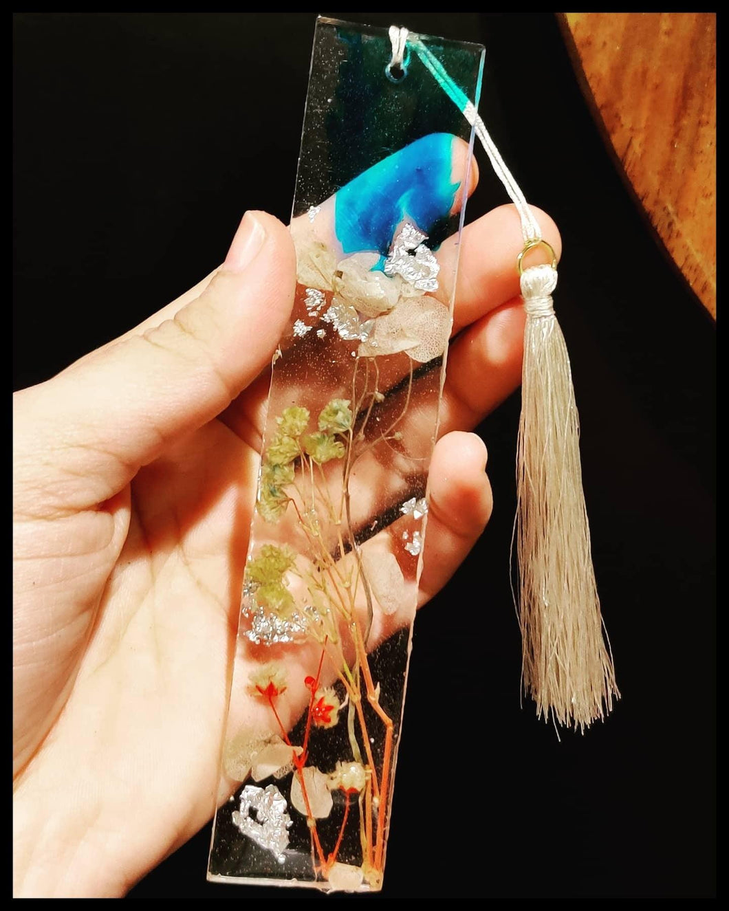 Floral Resin Bookmark