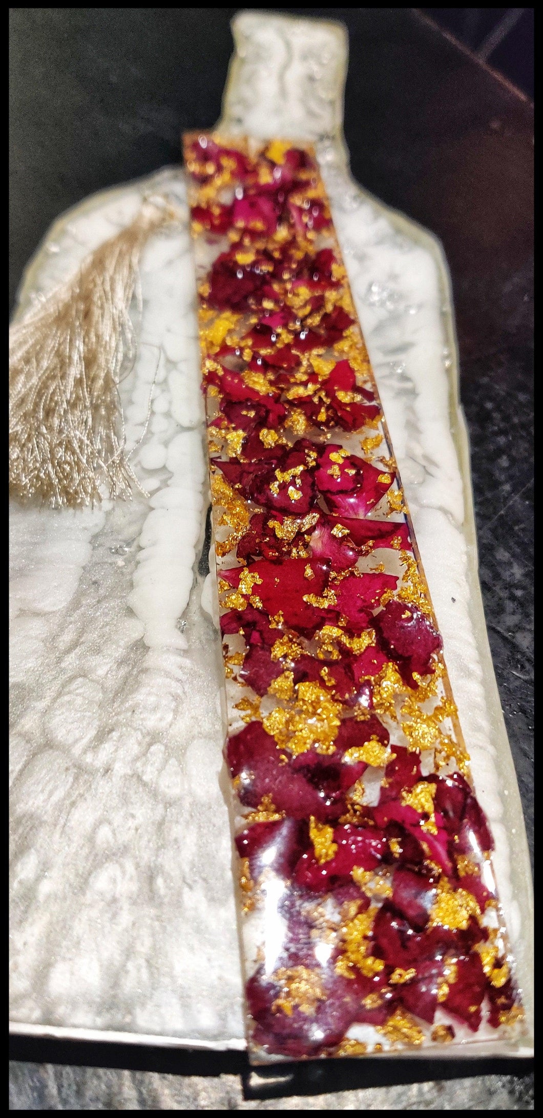 Rose Petals Resin Bookmark