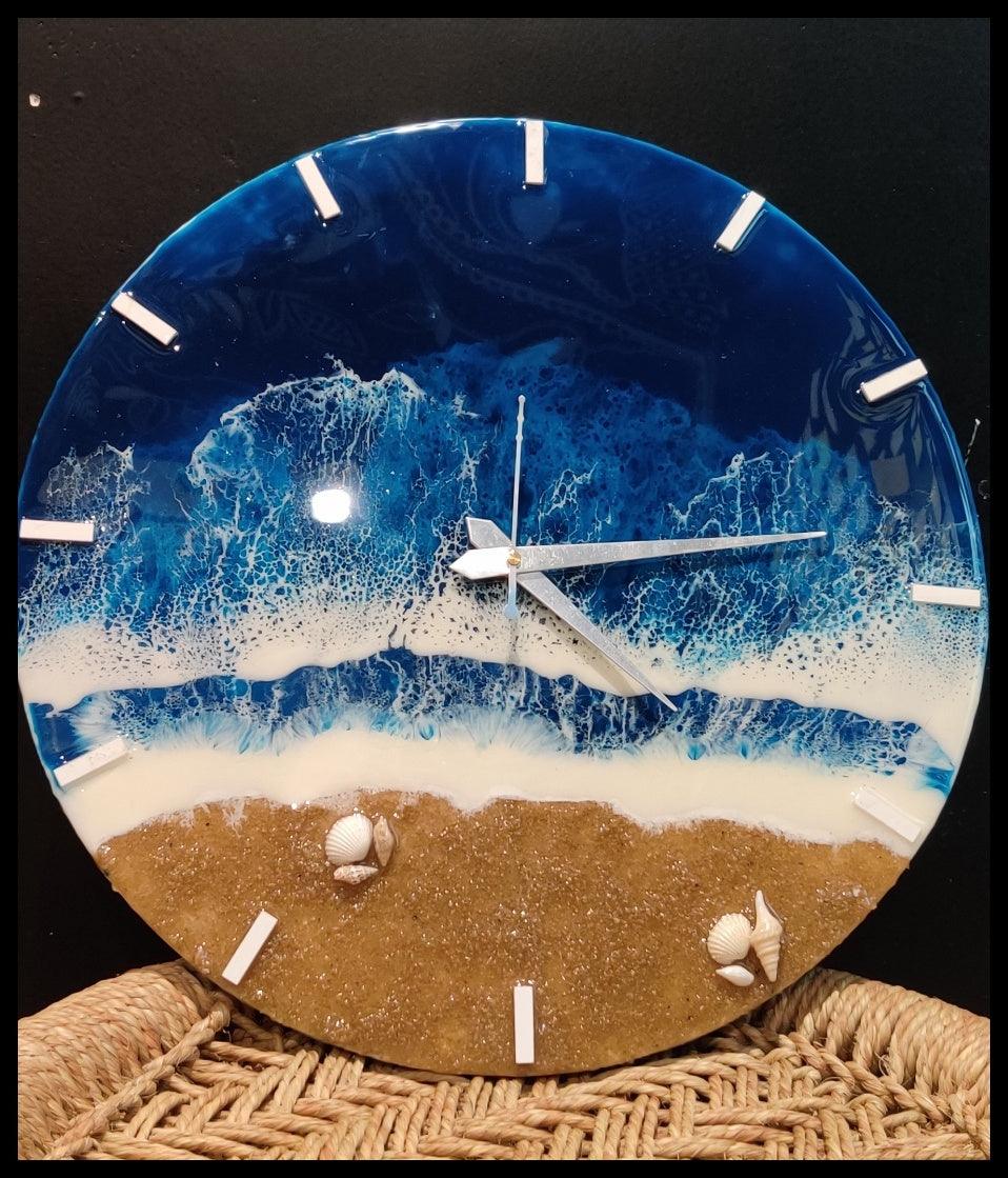 Ocean Wave Resin Wall Clock