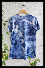 Load image into Gallery viewer, Splashy Navy Blue Tie Dye T shirt
