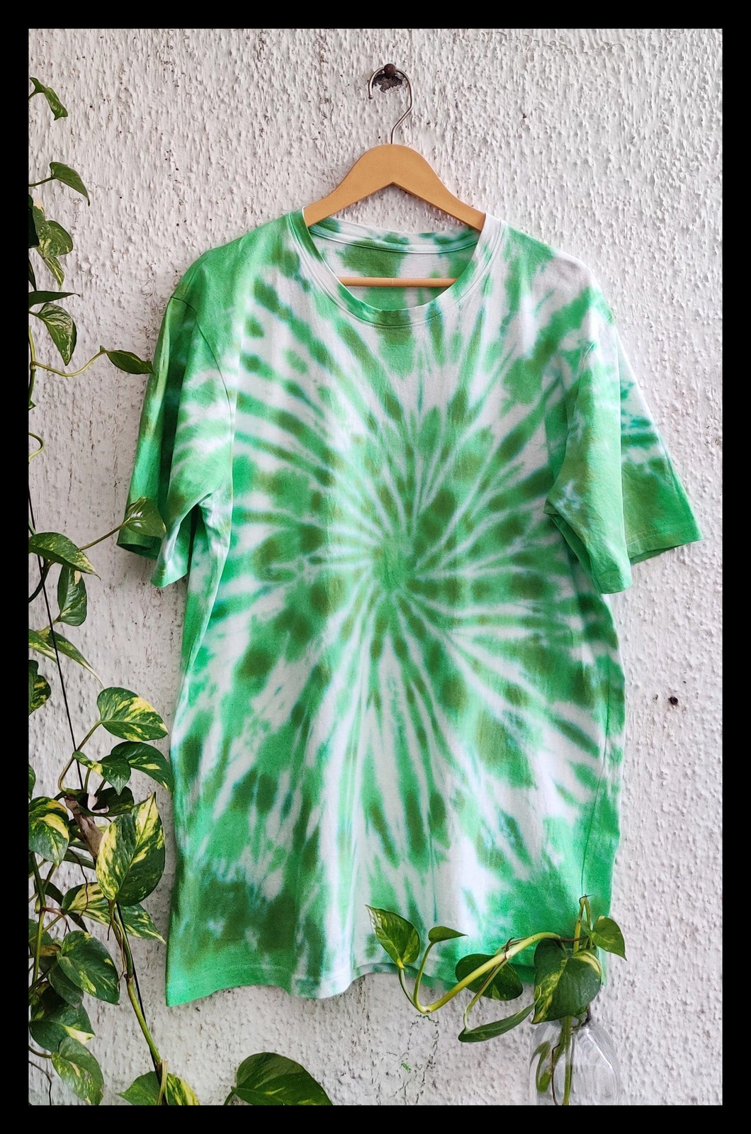 The Green on Green Spiral Tie Dye T shirt