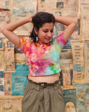 Load image into Gallery viewer, Color Splash Tie Dye Crop Top
